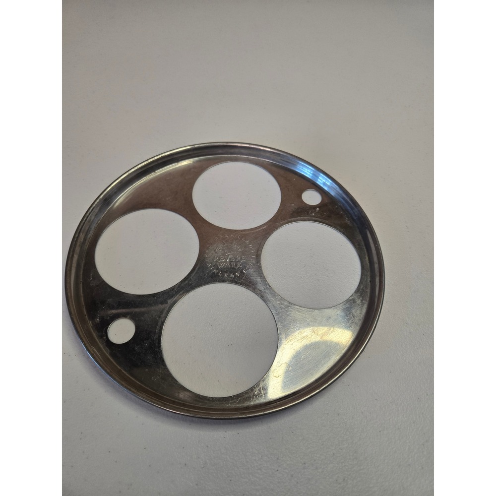 Revere Ware 4 Cup Egg Poacher Insert Tray Only Stainless Steel Replacement